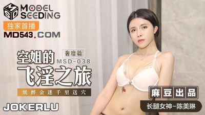Madou Media Films MSD038. Chen Meilin. The Secret of the Stewardess&#039;s Flight Journey. A Life of Debauchery and Delight